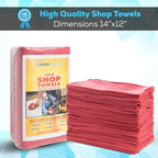Simpli-Magic Cotton Shop Towels, Commercial Grade, 145 Pack, Size: 14" x 12" - Image 2