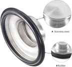 2 PCS Stainless Steel Kitchen Sink Stopper, Large Wide Rim 3.38" Diameter - Image 3