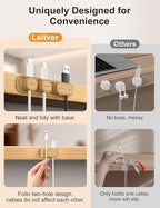 6 Pack Magnetic Cable Clips, Laitver Cord Organizer Holder Strong Adhesive Desk - Image 3