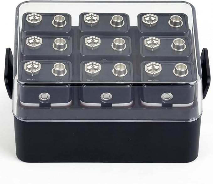 ALCYON 9V Battery Organizer Storage Case, Battery Vault Box Container by ALCYON