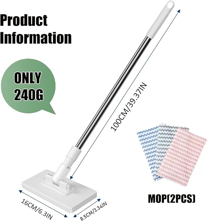 Snap Grip Mini Mop, Clever Zero Touch Cloth Changing Mini Mops, 39 Inch - Image 7