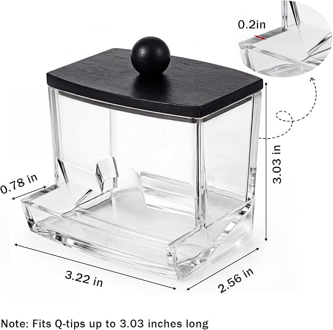 SheeChung 10 Oz Acrylic Qtip Holder Dispenser - Image 7