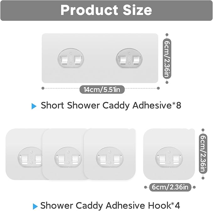 Lsnisni 12 Pack Adhesive Replacement, Strong Adhesive Hooks, Waterproof - Image 2