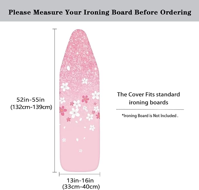 Cherry Blossom Ironing Board Cover and Pad Standard Size Padding Decorative - Image 5
