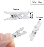 Aylifu Mini Clear Plastic Pegs, 200 Pieces Multi-Functional Mini Transparent - Image 2