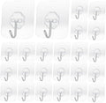 Heavy Duty Adhesive Hooks 33 lb 15KG, Waterproof and Oilproof Reusable Seamless by SZYIKUER