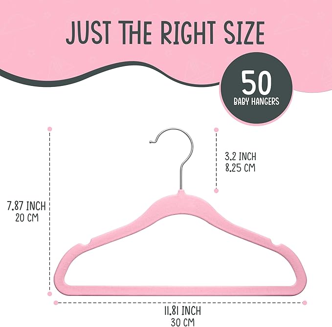 50 Premium Baby Velvet Hangers - Image 3