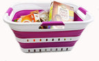 SAMMART 30L Collapsible 3 Handled Plastic Laundry Basket - Image 5