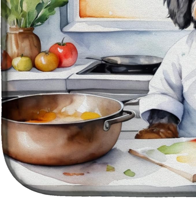 Caroline's Treasures DAC6205DDM Bernedoodle The Chef Dish Drying Mat Absorbent - Image 4