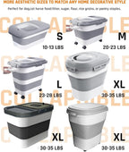 28-30Lbs Dog Food Storage Container, Collapsible Dog Food Container - Image 9