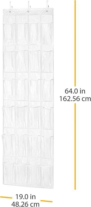 Whitmor 24 Pocket OTD Shoe Organizer Clear - Image 3