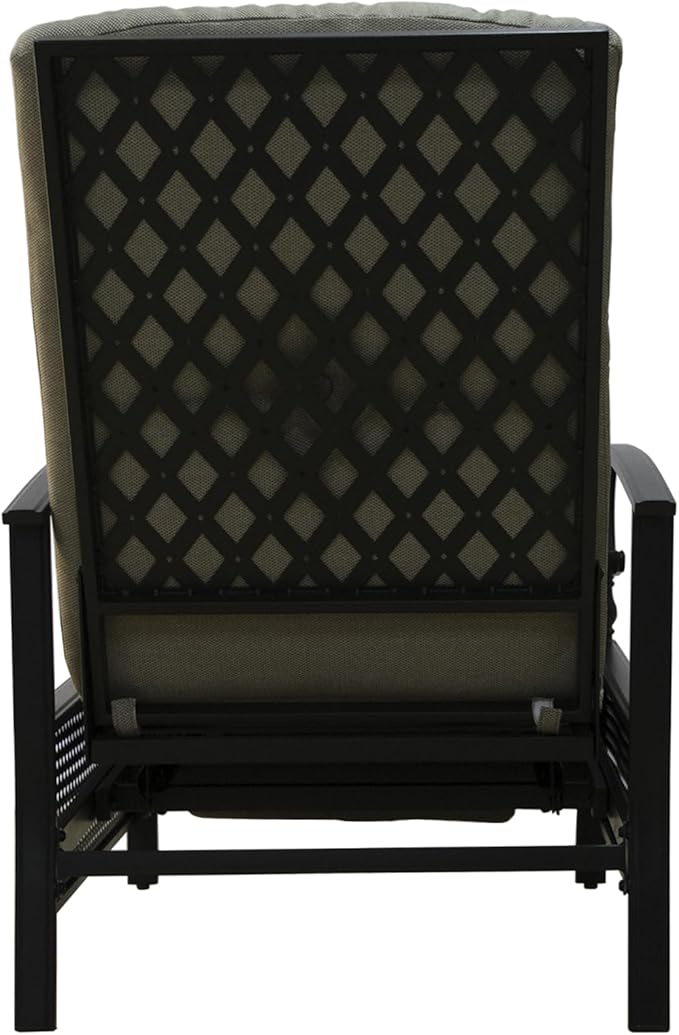 Kozyard Adjustable Outdoor Reclining Lounge Chair, Cushioned Patio Chaise Lounge with Extendable Metal Frame for Sunbathing, Reading & Relaxing – Comfortable Outdoor Recliner(Beige) - Image 9