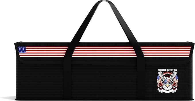 Ebike battery bag, LiFePO4 Lithium Battery Fireproof Bag, Large Capacity by Unknown
