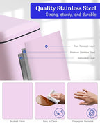 8 Gallon Step Trash Can with Soft Close Lid, 30L Stainless Steel Garbage Can - Image 7