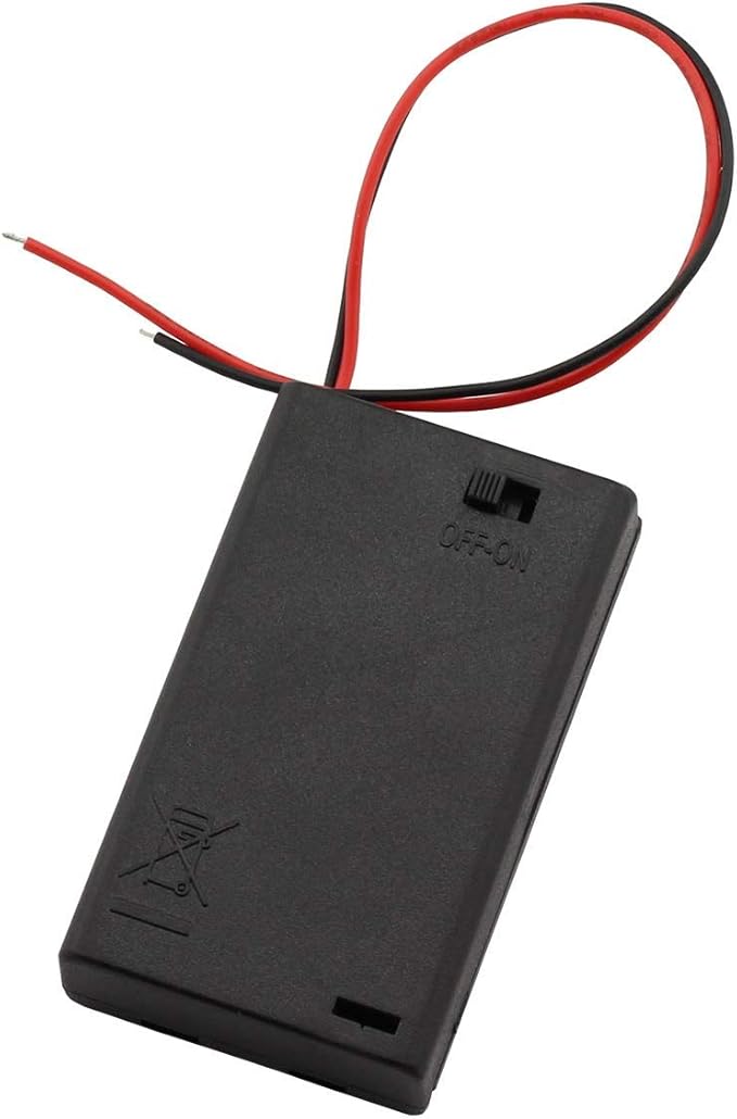 6 Pieces 3 Slots x 1.5V AAA Battery Case Holder Battery Spring Clip Storage Box - Image 5
