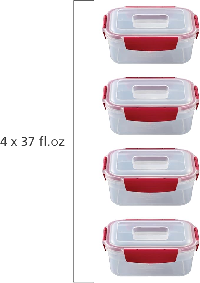 Joseph Joseph Nest Lock 8-piece Plastic BPA Free Food Storage Container Set - Image 3