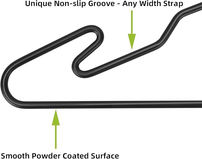 Heavy Duty Metal Hangers with Unique Hook Design Durable & Sturdy Coat Hangers - Image 4