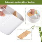 Toothbrush Holders Bamboo Electric Toothbrush Holder Bathroom Storage Organizer - Image 4