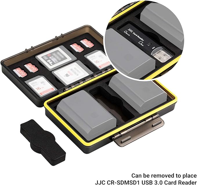 JJC Camera Battery Memory Card Case, SD Micro SD TF MSD XQD Card and Battery - Image 5