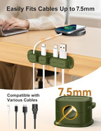 6 Pack Magnetic Cable Clips, Laitver Cord Organizer Holder Strong Adhesive Desk - Image 7