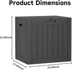 EasyUp 31Gallon Outdoor Deck Box Waterproof,Indoor and Outdoor Storage Box,Resin Storage Bin for Patio Furniture Cushions Garden Tools,UV Resistant（Black） - Image 2