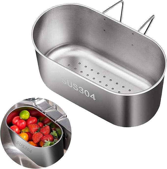 Stainless Steel Sink Drain Strainer Basket, Kitchen Sink Food Waste Filter and by Dupiulk