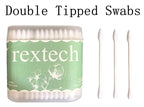 REXTECH Cotton Swabs 200 Count, Rounded and Pointed Dual Tip - Image 4