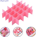 8pcs DIY Plastic Drawer Organizer Adjustable Drawer Dividers - Image 7