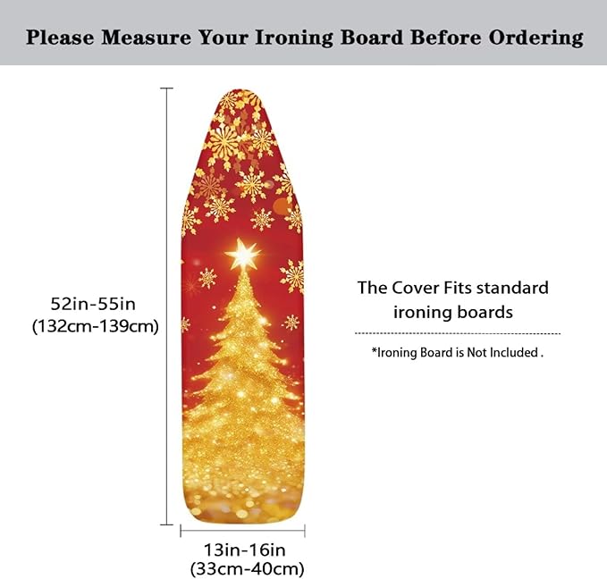 Christmas Tree Print Ironing Board Cover Protector Snowflake Print Ironing - Image 5