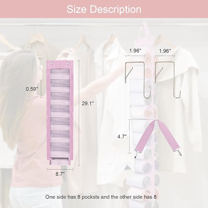 Legging Organizer Storage, T Shirt Organizer, Foldable Hanging Closet Organizer - Image 5