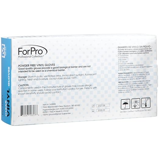 ForPro Disposable Vinyl Gloves, Industrial Grade, Powder-Free, Latex-Free - Image 4