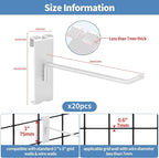20Pcs Gridwall Hooks, Metal Grid Panel Hanging Peg Hooks, Grid Wall Accessory - Image 2