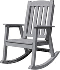 Devoko PP Material Rocking Chair Outdoor Indoor All Weather High Back Patio Rocker for Adult Heavy Duty Rocking Chair for Patio Backyard Porch Garden (Heavy Duty, Gray) by DEVOKO