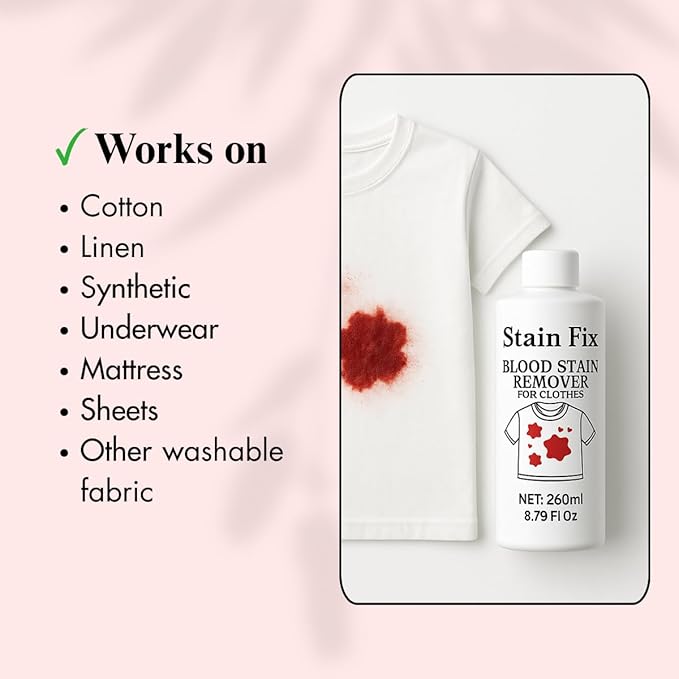 Instant Blood Stain Remover for Clothes- Effectively Clean Fresh & Dried Stains - Image 3