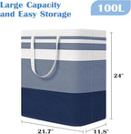 BlissTotes 3-Pack Laundry Basket, Freestanding＆Waterproof Laundry Hamper - Image 2