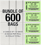 Aluf Plastics 45 Gallon 22 Micron Premium Clear Trash Bags - Image 7