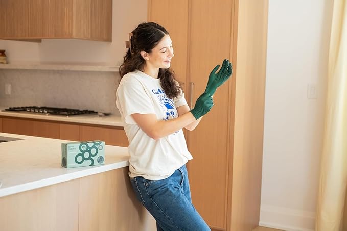 FRAMAR Green Gloves Disposable Latex Free – Powder Free Nitrile Gloves Small - Image 3