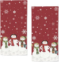 Snowman Hand Towels 28.7 x 13.7 Inch Christmas Bathroom Towels Winter Holiday by qiuhuang
