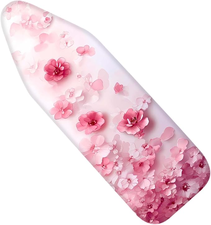 Nuxovilar Pink Watercolor Flowers Ironing Board Cover, This Cover Fits Most by Nuxovilar