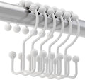 Titanker Shower Curtain Hooks Rings, Rust Resistant Metal Double Glide Shower by Titanker