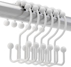 Titanker Shower Curtain Hooks Rings, Rust Resistant Metal Double Glide Shower by Titanker