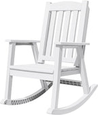 Devoko PP Material Rocking Chair Outdoor Indoor All Weather High Back Patio Rocker for Adult Heavy Duty Rocking Chair for Patio Backyard Porch Garden (Heavy Duty, White) by DEVOKO