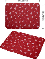 Valentines Dish Drying Mat for Kitchen Counter 18x24 Inch Valentine's Day Red - Image 2
