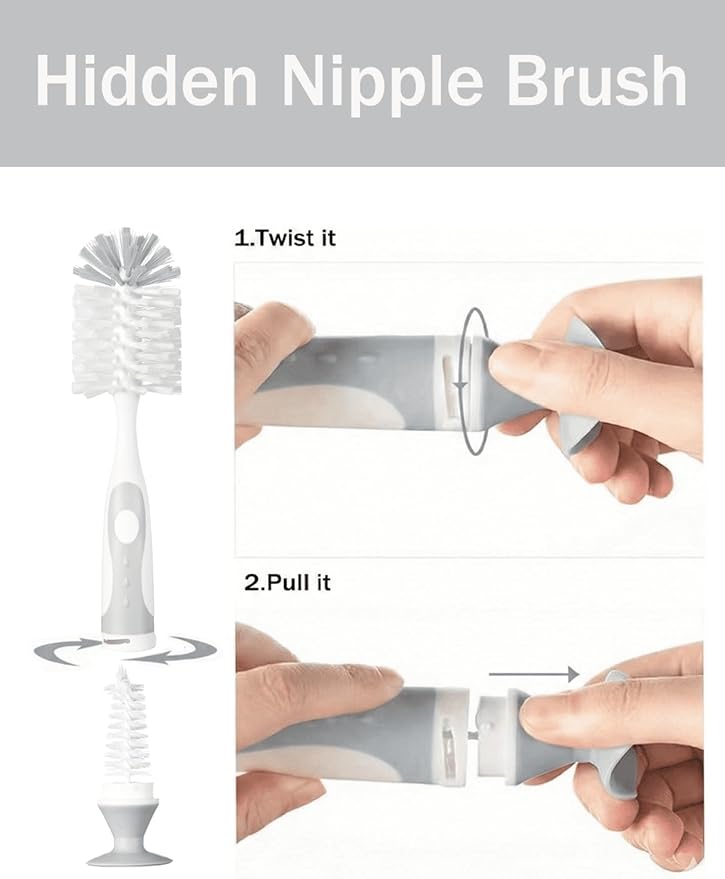 5 in 1 Cleaning Brush Set, Anivona Bottle Brush Cleaner, Water Bottle Brushes - Image 3