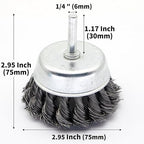 6-Piece Twisted Wire Brush Wheel Set - Image 3