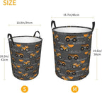 Cute Excavator Engineering Vehicle Laundry Hamper Bag - Image 4