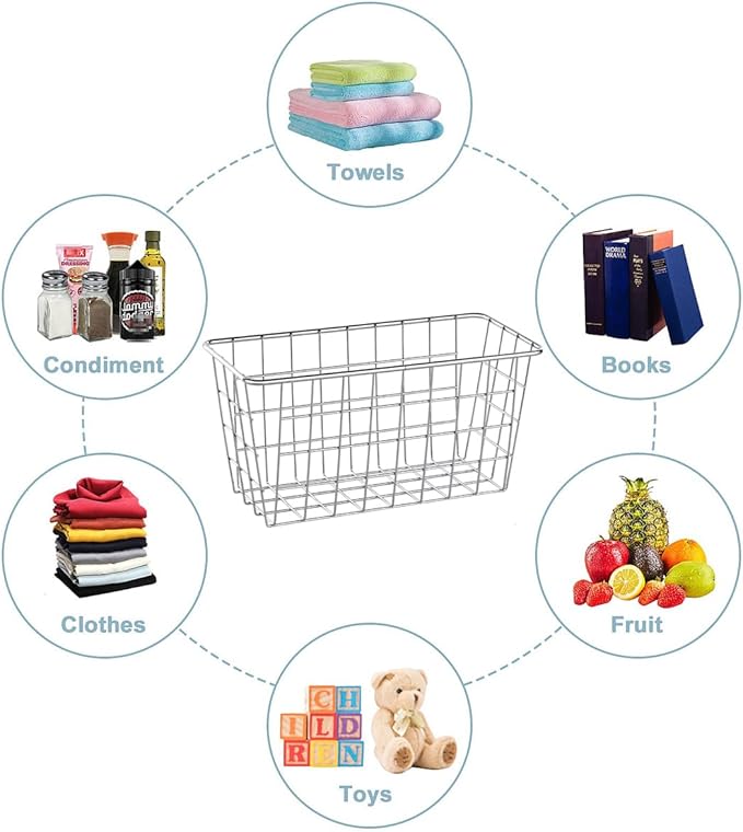 2 Pack Hanging Storage Basket, Bathroom Basket, Household Goods, - Image 2