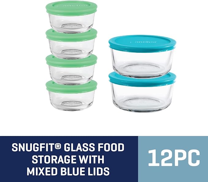 Anchor Hocking 12 Piece Glass Storage Containers - Image 7