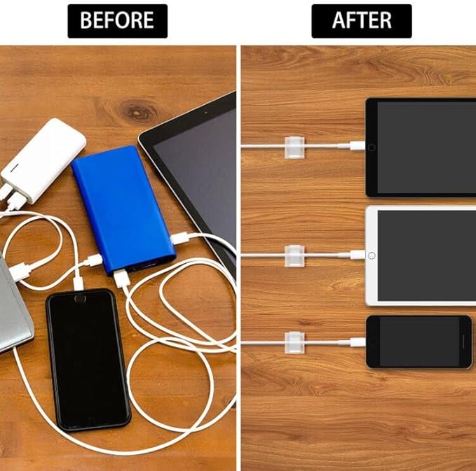 200 Pcs Cable Clips, Adhesive Cable Organizer Cord Holder Wire Clip Wire - Image 6