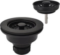 Black Polymer Drain Kitchen Sink Drain Assembly by EADOT